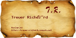Treuer Richárd névjegykártya